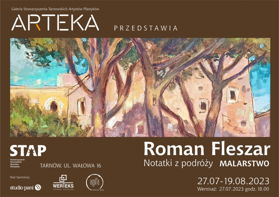 Plakat wystawy malarstwa Romana Fleszara